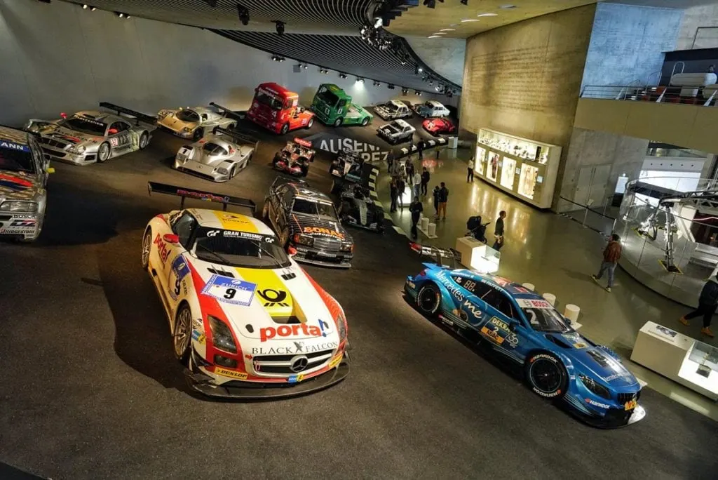 cars at mercedez benz museum