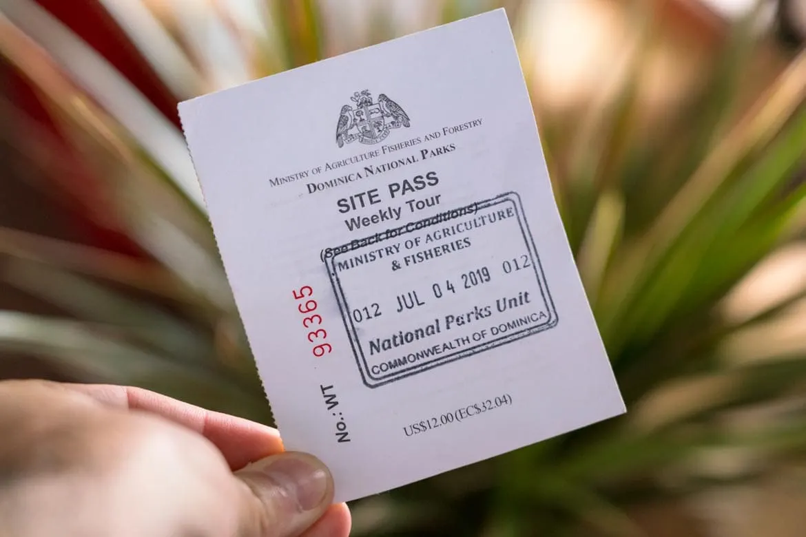 dominica national parks ticket