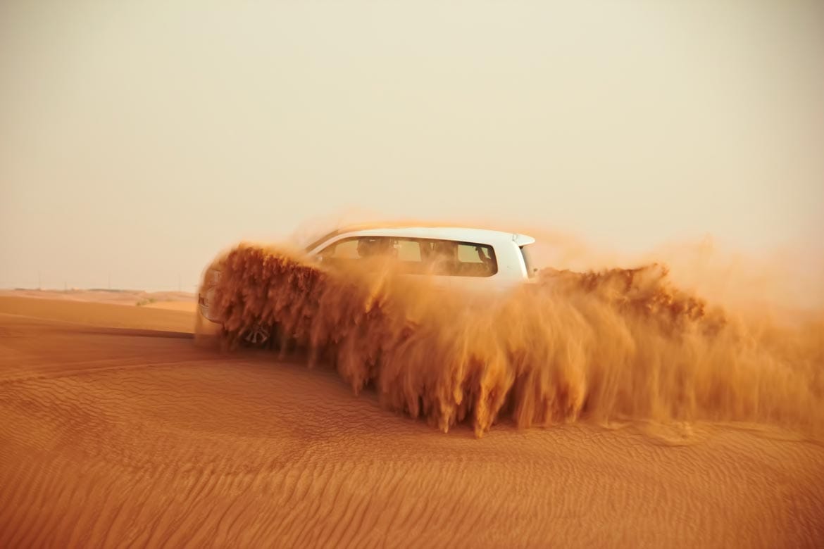 driving in the desert