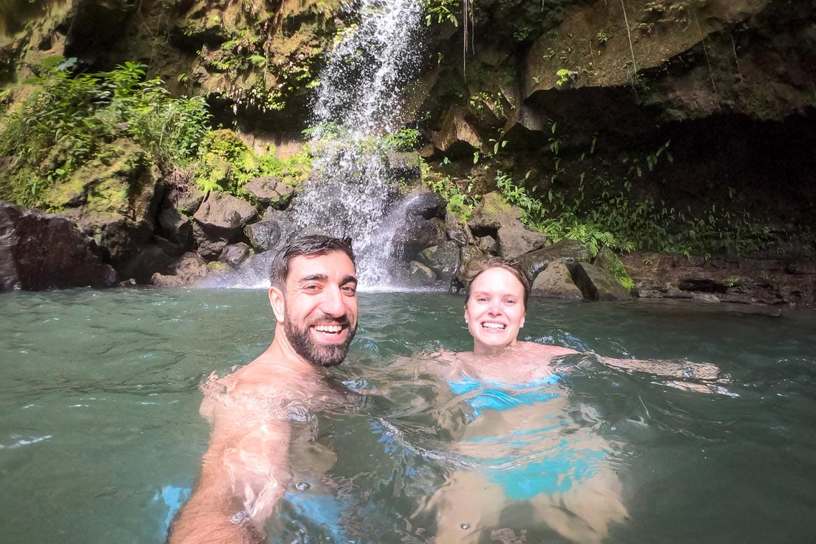 swimming at emerald pool