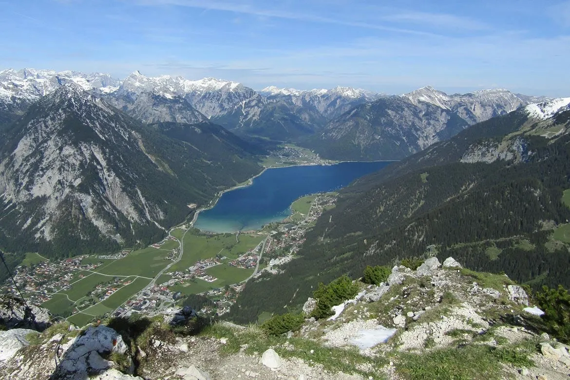 hiking at lake achensee austria