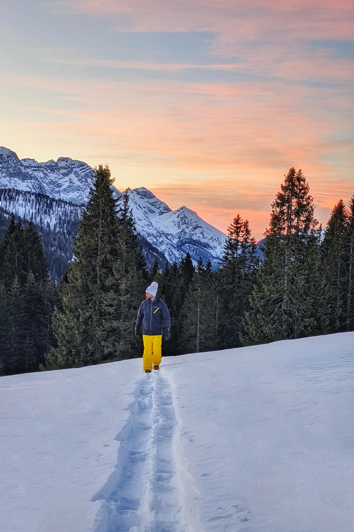 sunrise in trentino