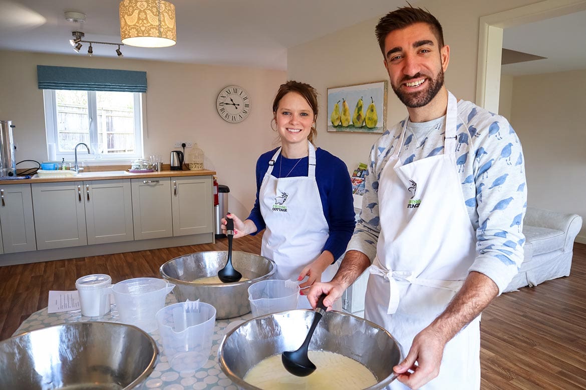 making goats cheese