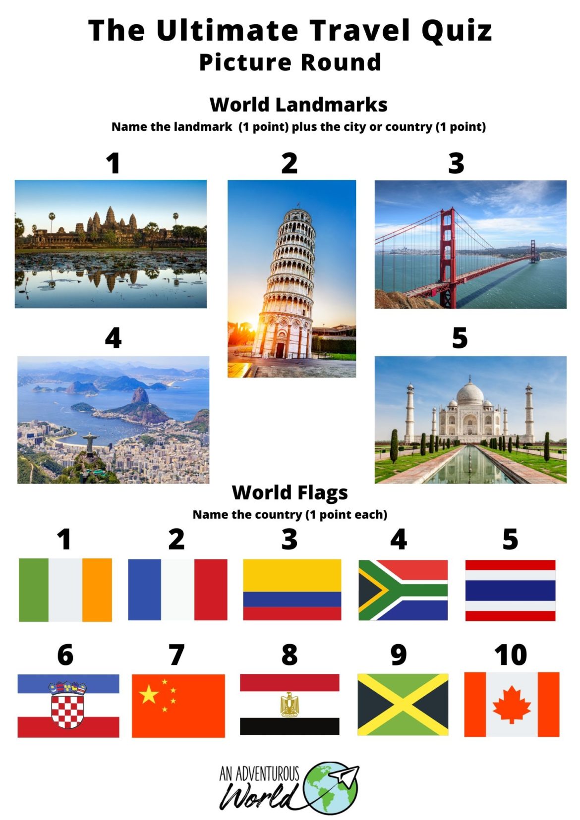 quiz on travel and tourism