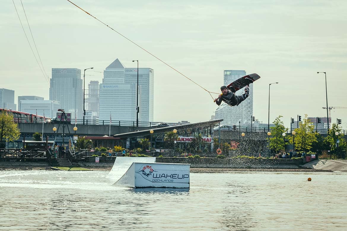 wakeboarding at docklands