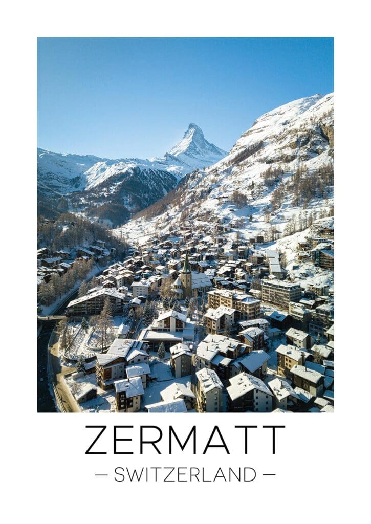 zermatt travel print