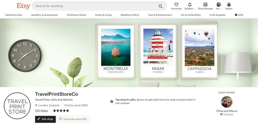 travel print store