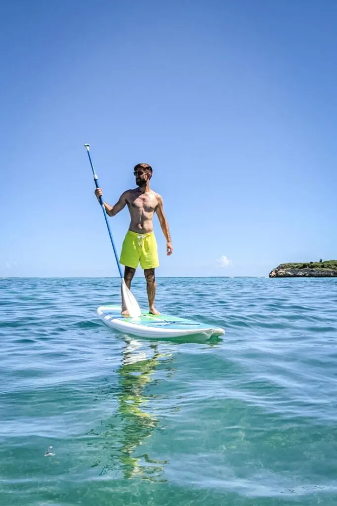 paddleboarding in antigua