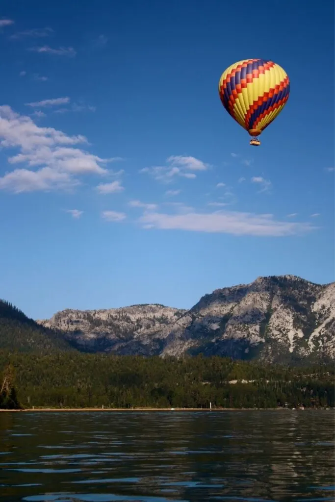 hot air ballooning lake tahoe