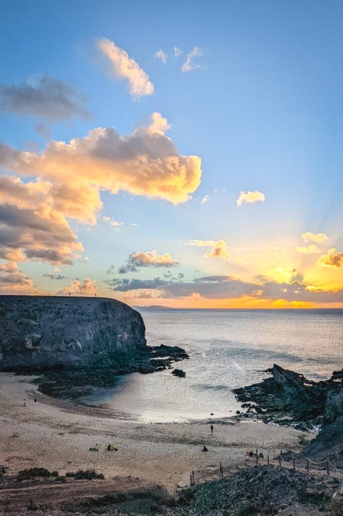 sunset at papagayo beach