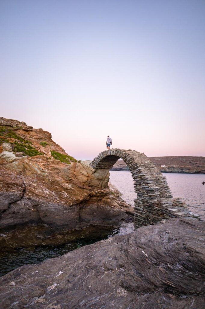 arch bridge to andros castle