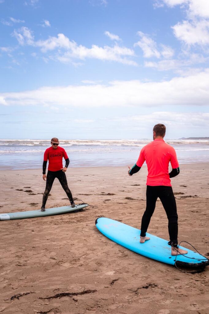 surfing at middleton beach