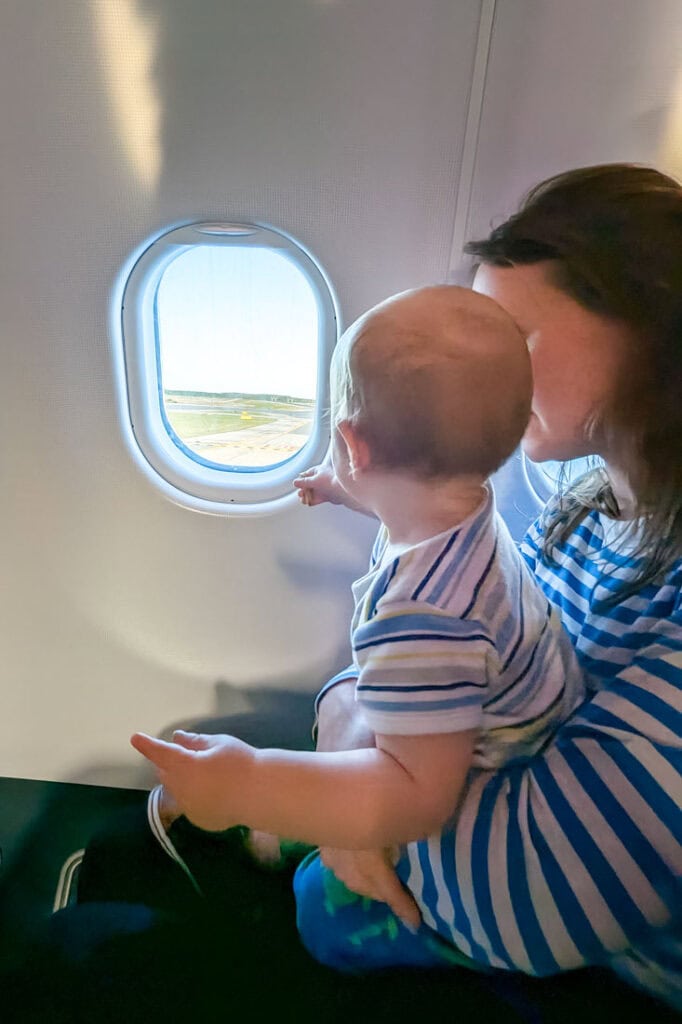 how to entertain a baby on a flight