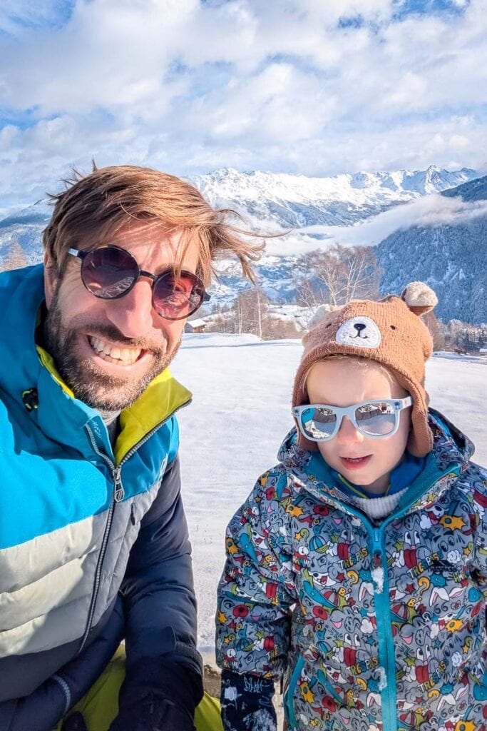 enjoying the snow