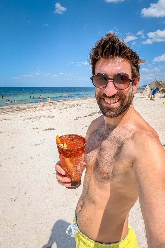 enjoying the day at playa bonita