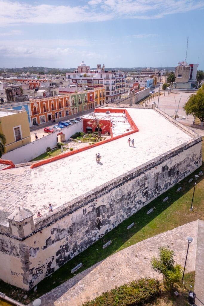 old fort walls in campeche