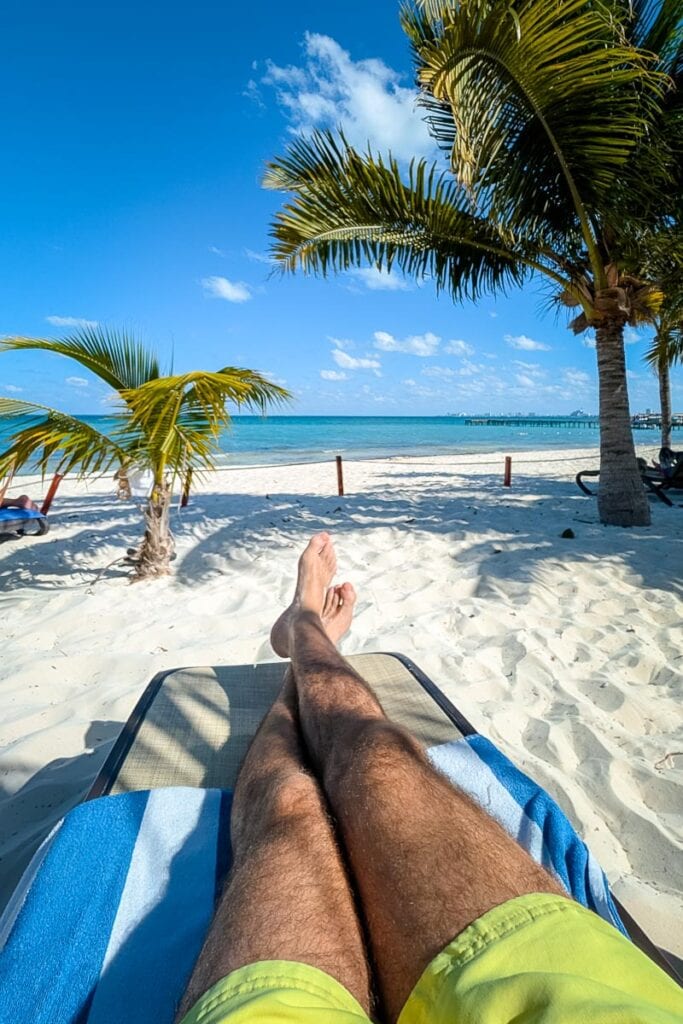 relaxing in cancun mexico