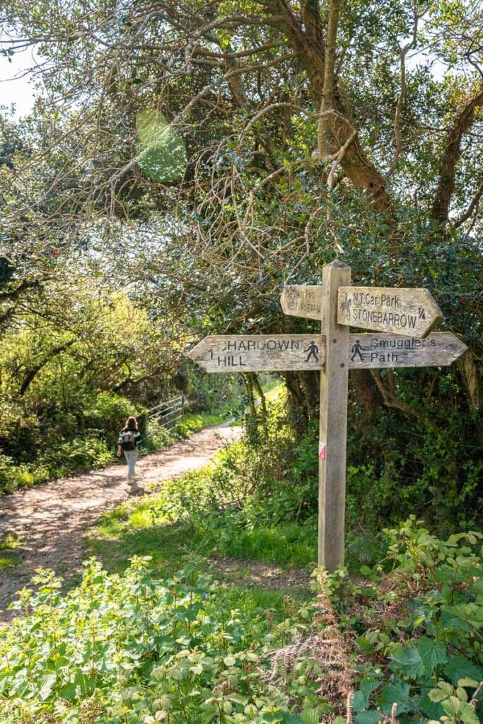 signpost south west coast path