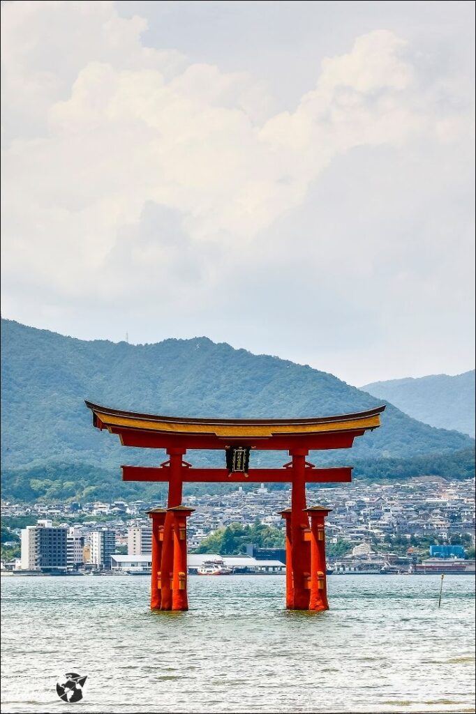 japan temple in the water