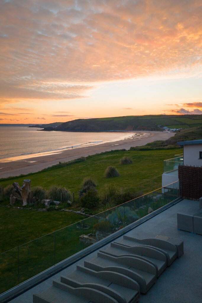 sunset from our holiday home