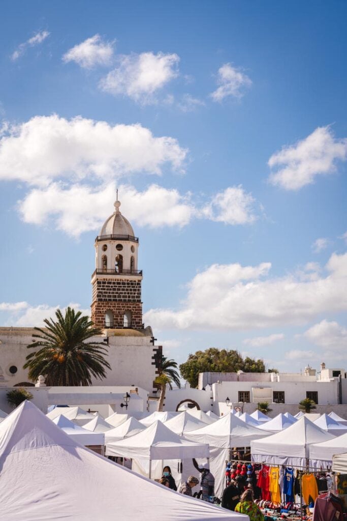 church in town in lanzarote
