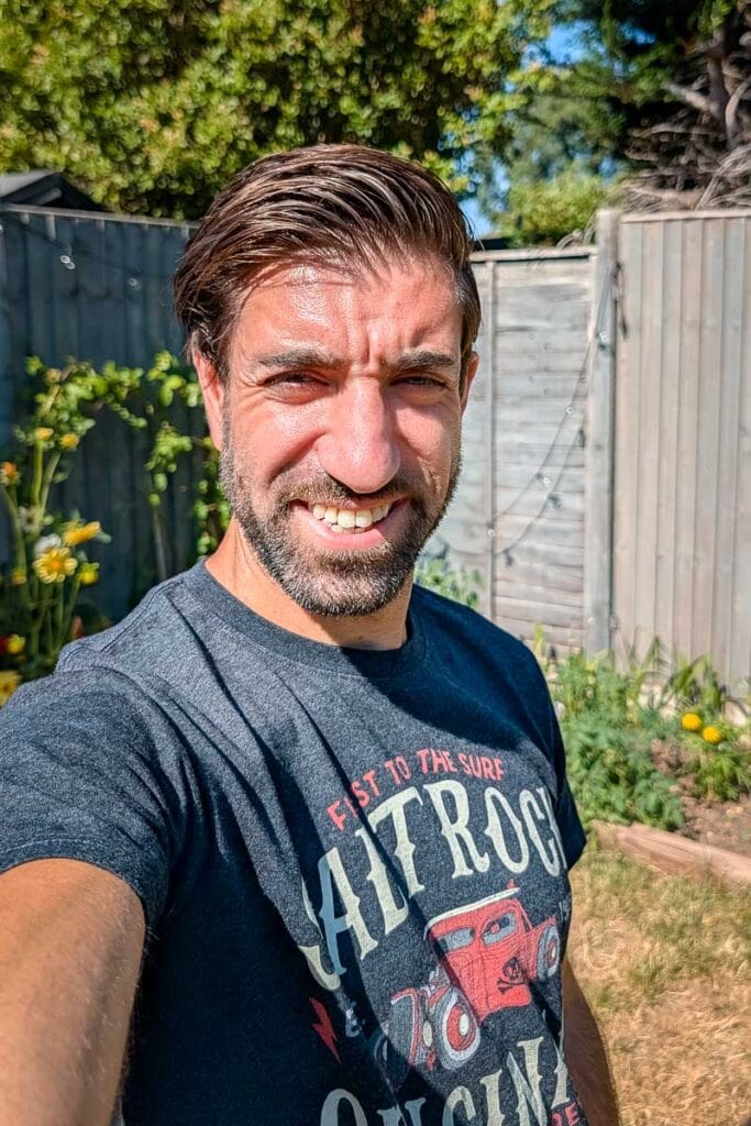 selfie in the garden