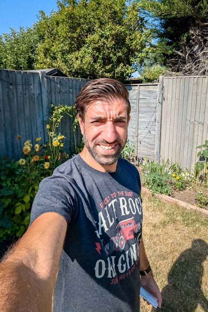 selfie in the garden