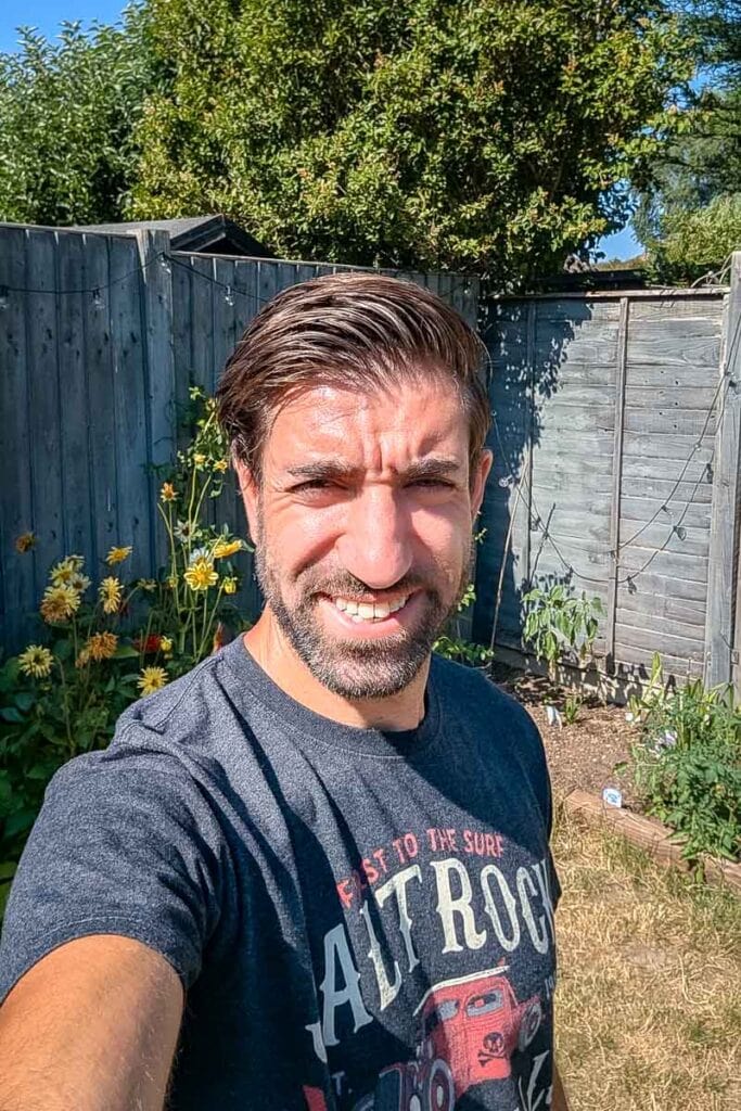 selfie in the garden